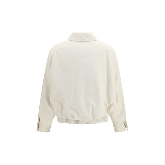 Brunello Cucinelli White Cotton Denim Jacket