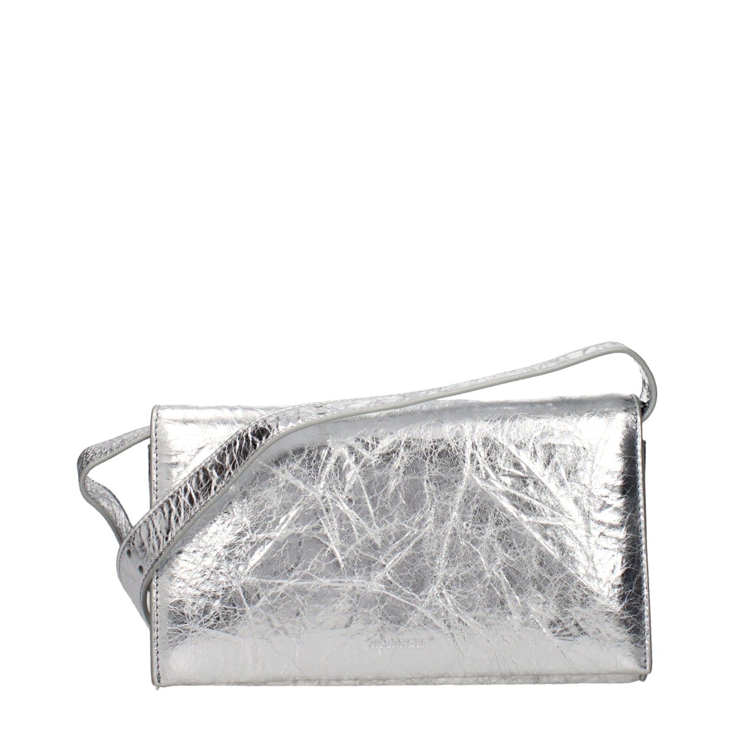 Jil Sander Gray Leather Crossbody Bag