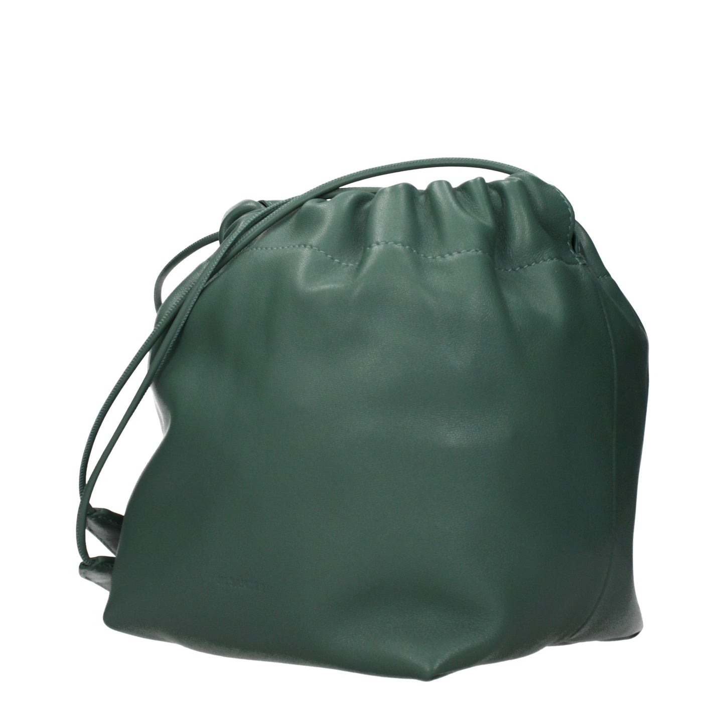 Jil Sander Green Leather Shoulder Bag