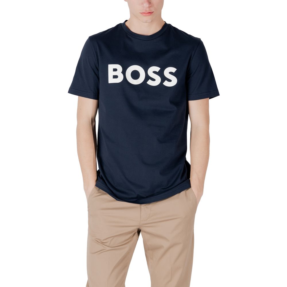 Hugo Boss Blue Cotton T-Shirt