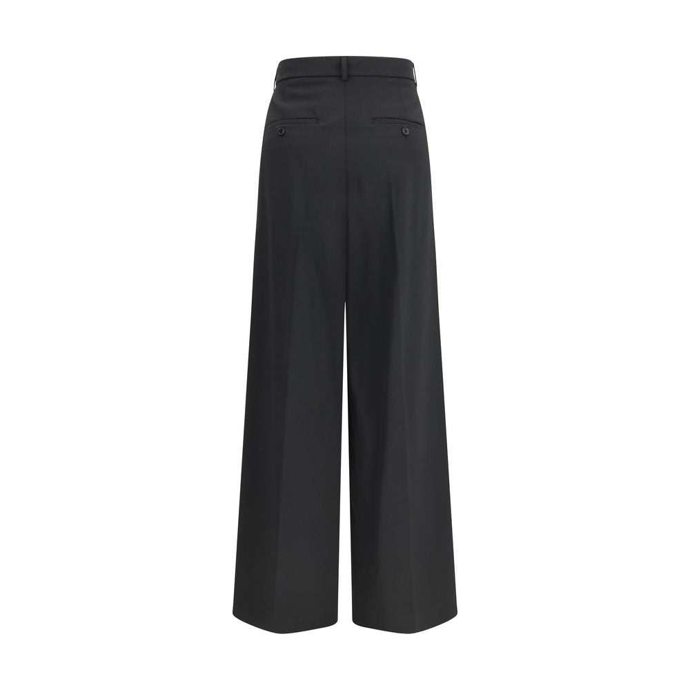 Max Mara Black Polyester Casual Pants