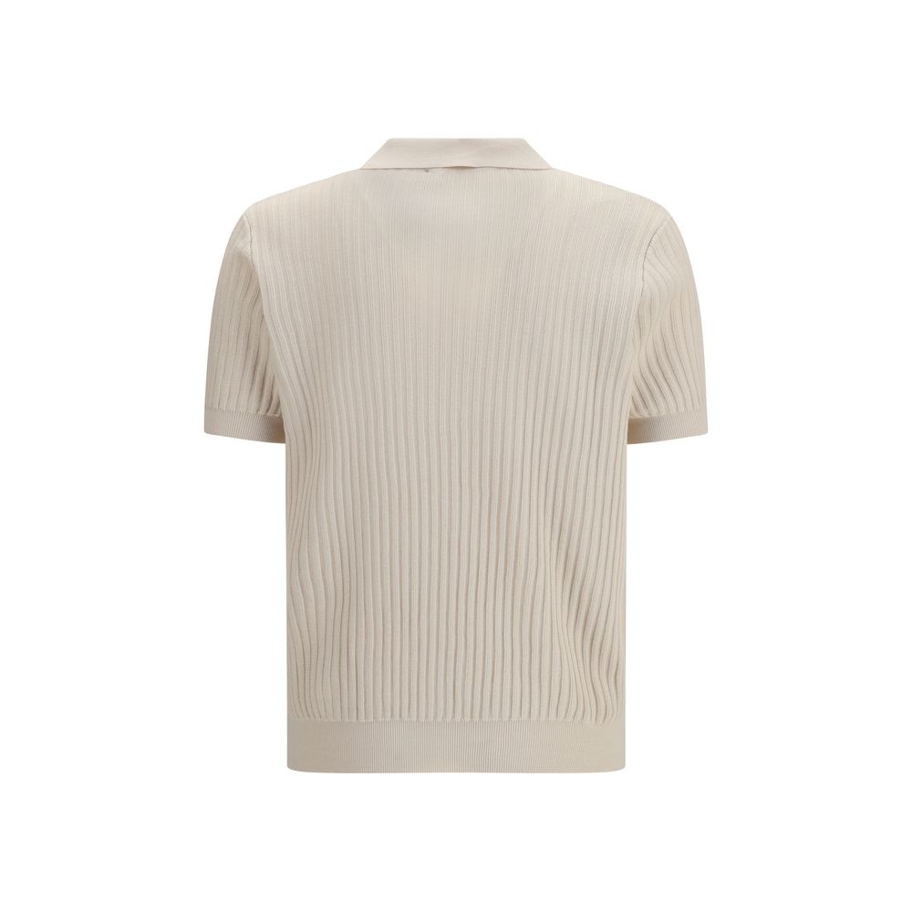 Roberto Collina Beige Cotton Polo Shirt
