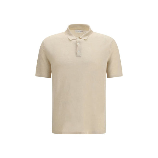 Roberto Collina Beige Linen Polo Shirt