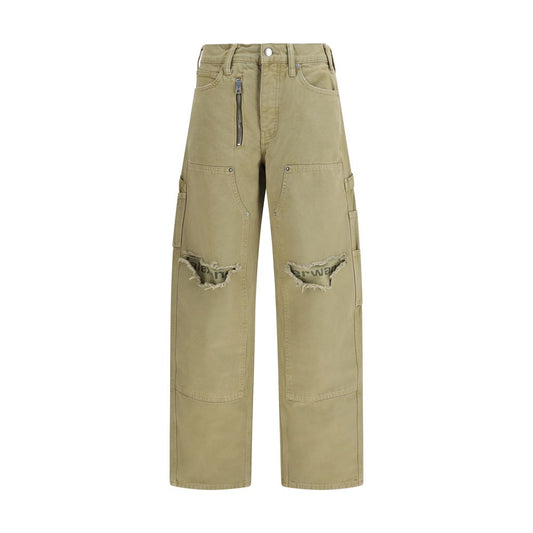 Alexander Wang Bicolor Cotton Cargo Pants