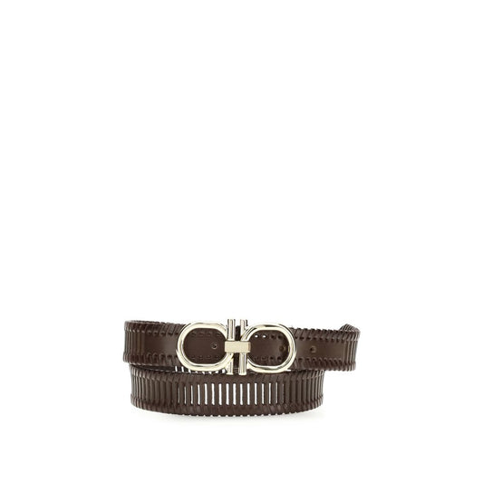 Ferragamo Brown Calf Leather Bos Taurus Regular Belt