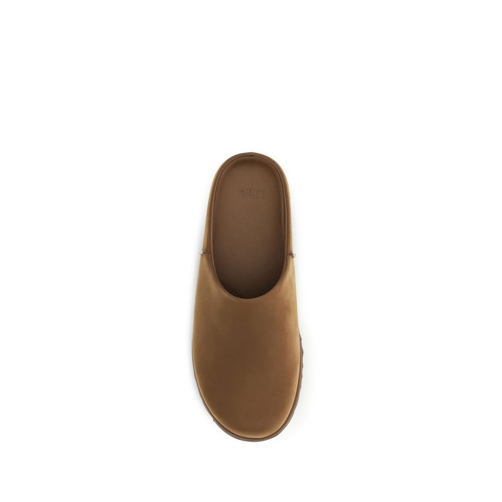 UGG Brown Calf Leather Bos Taurus Mules