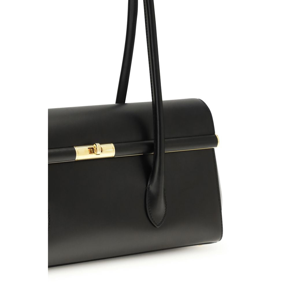 Dolce & Gabbana Black Calf Leather Bos Taurus Shoulder Bag