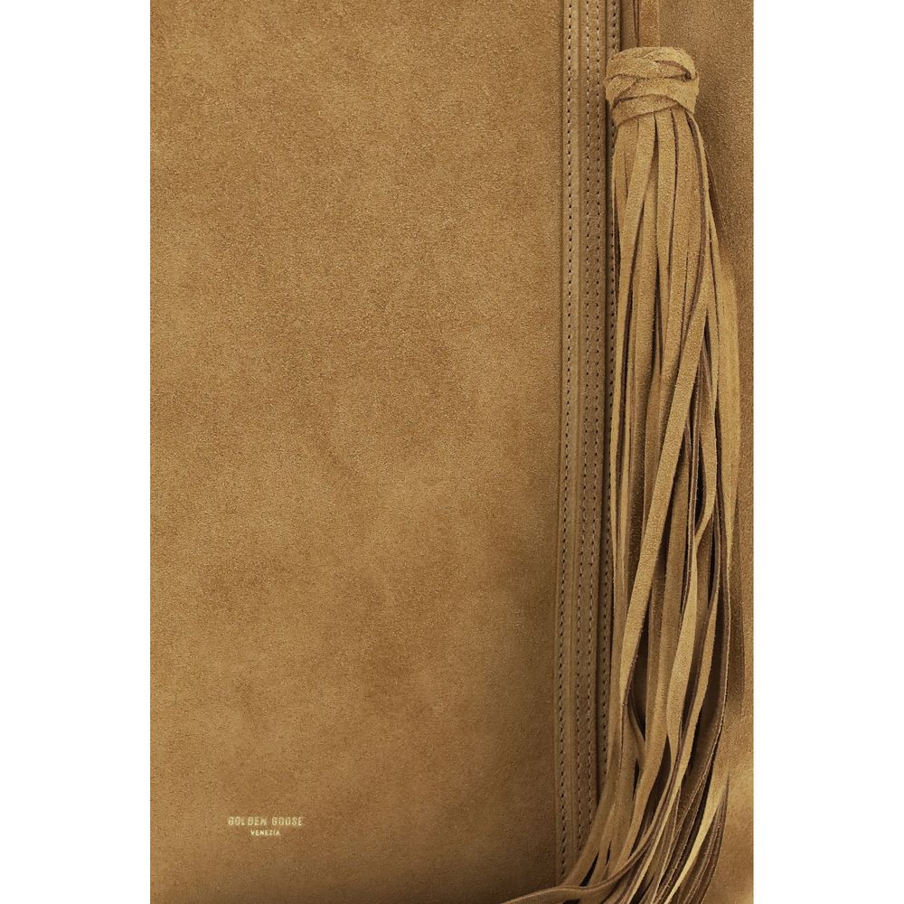 Golden Goose Beige Calf Leather Bos Taurus Shoulder Bag