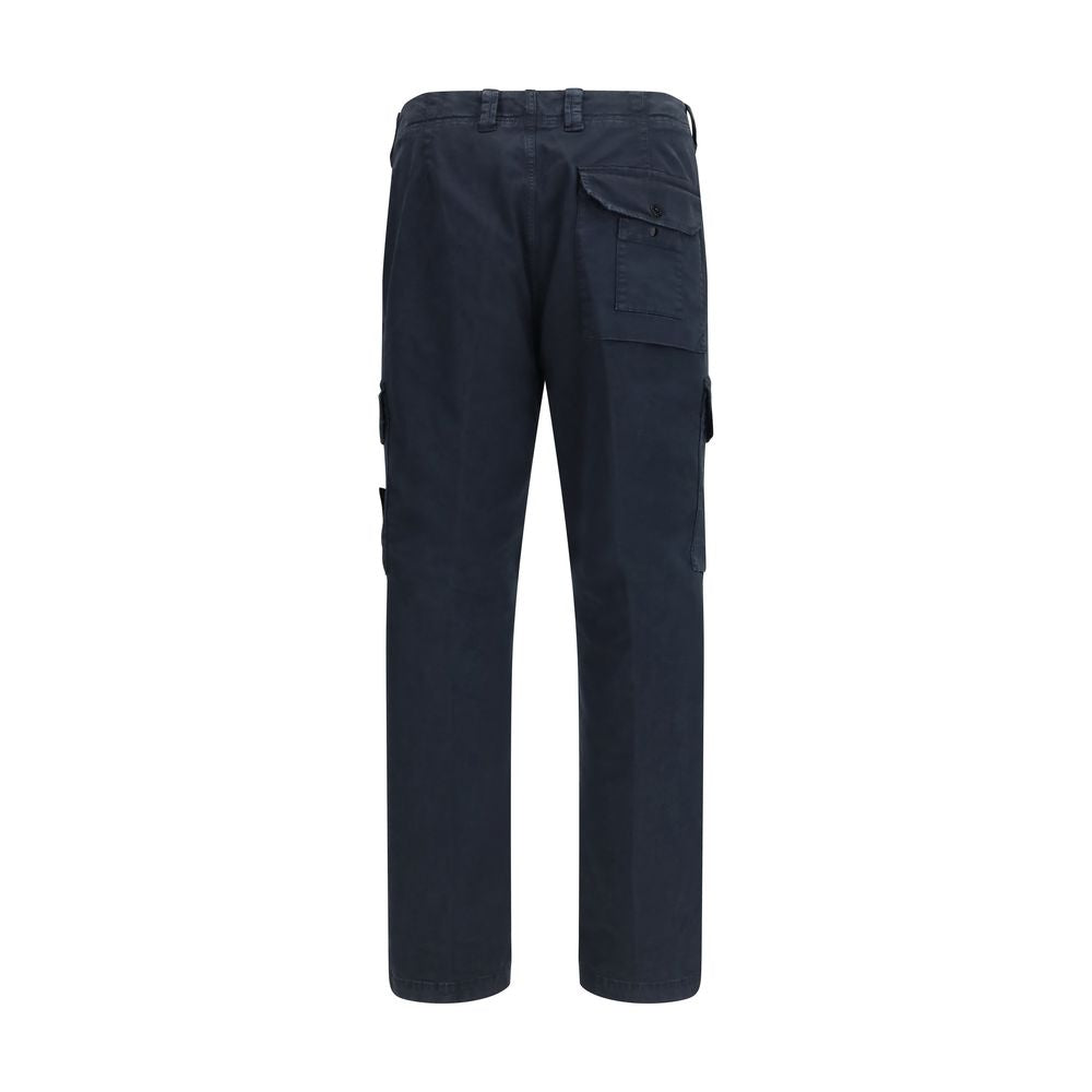 Stone Island Blue Cotton Cargo Pants
