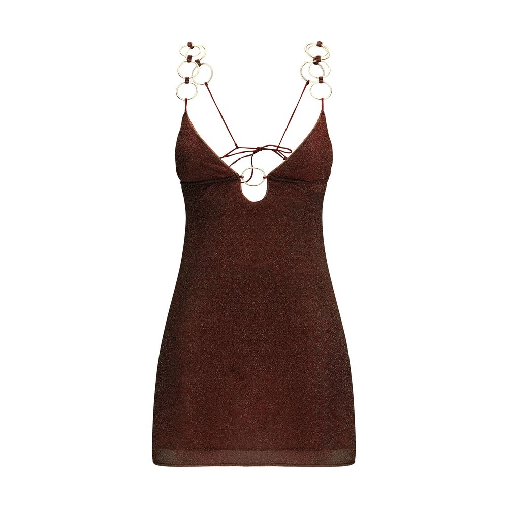 Oséree Brown Polyamide Cocktail Dress