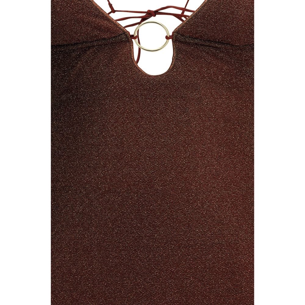 Oséree Brown Polyamide Cocktail Dress
