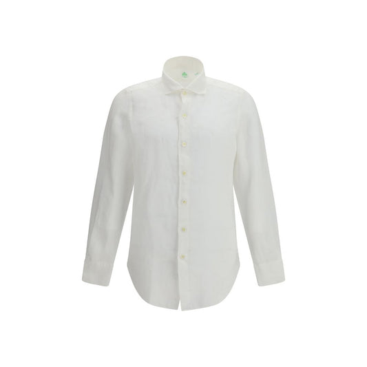 Finamore White Linen Dress Shirt