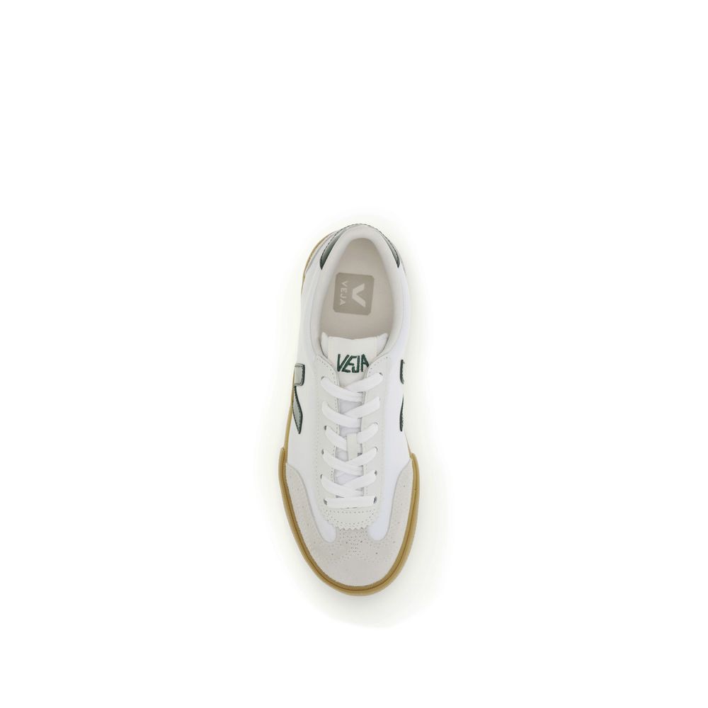 Veja White Calf Leather Bos Taurus Low Top Sneakers