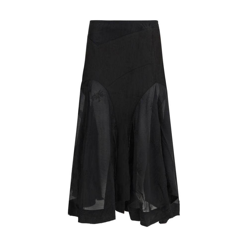 Our Legacy Black Lyocell Long Skirt