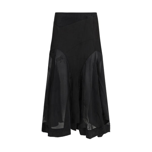 Our Legacy Black Lyocell Long Skirt