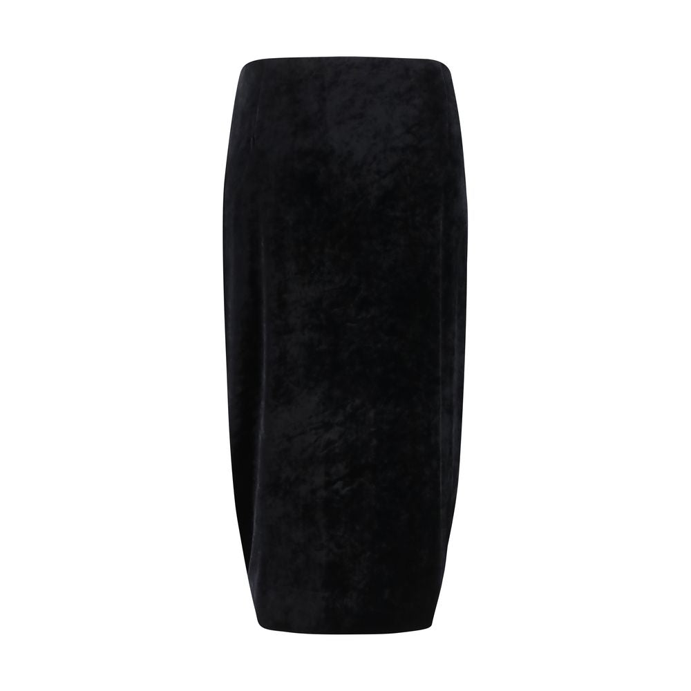 Valentino Black Viscose Long Skirt
