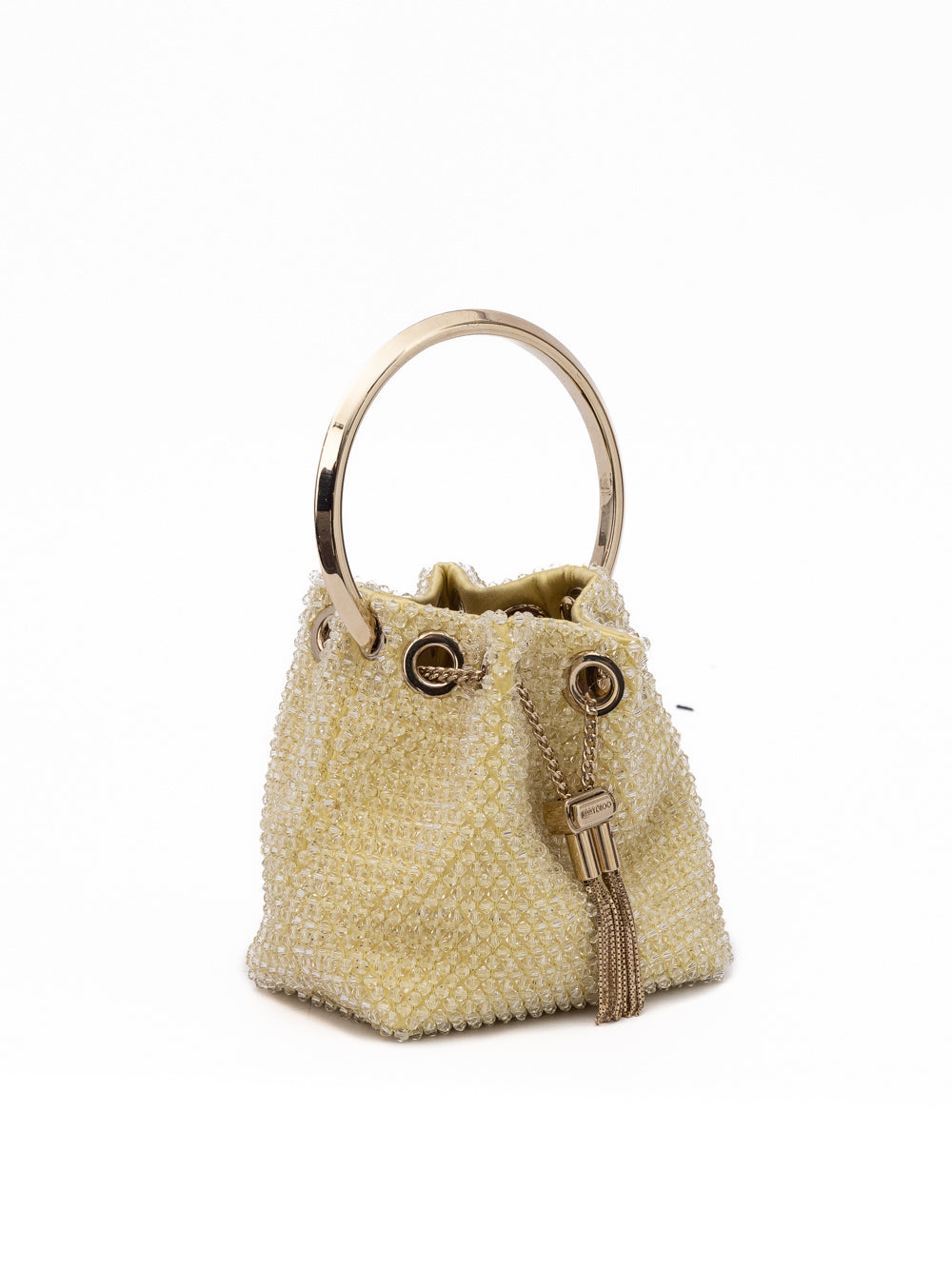 Jimmy Choo Yellow Bon Bon Micro Crystals Bucket