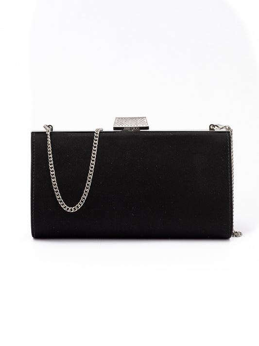 Jimmy Choo Black Satin Crossbody Bag