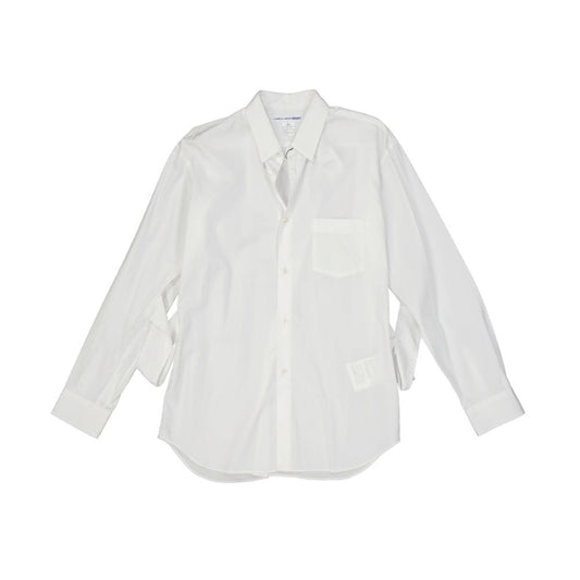 Comme Des Garçons White Cotton Dress Shirt