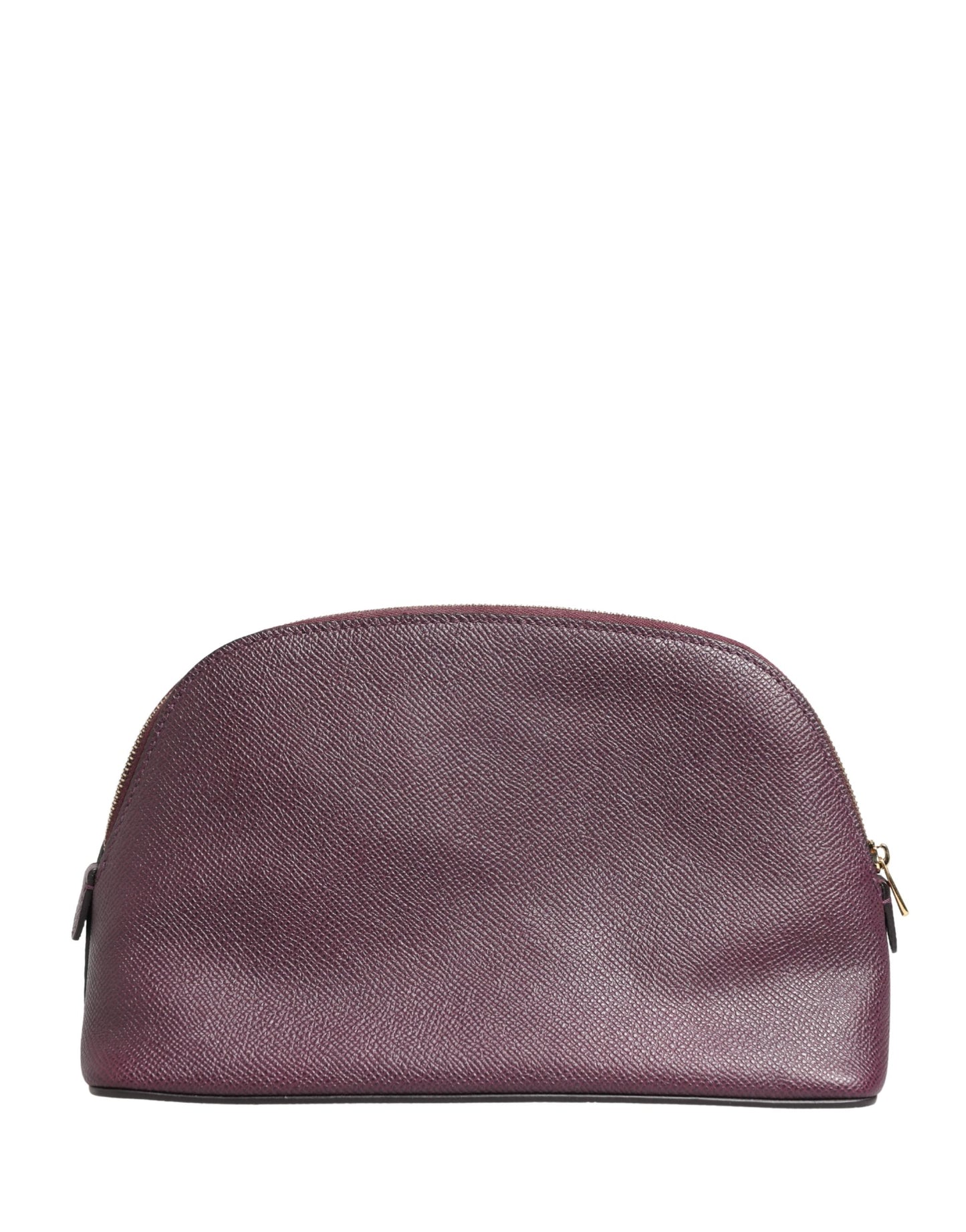 Dolce & Gabbana Dark Purple Leather DG Logo Zip Around Hand Purse Wallet