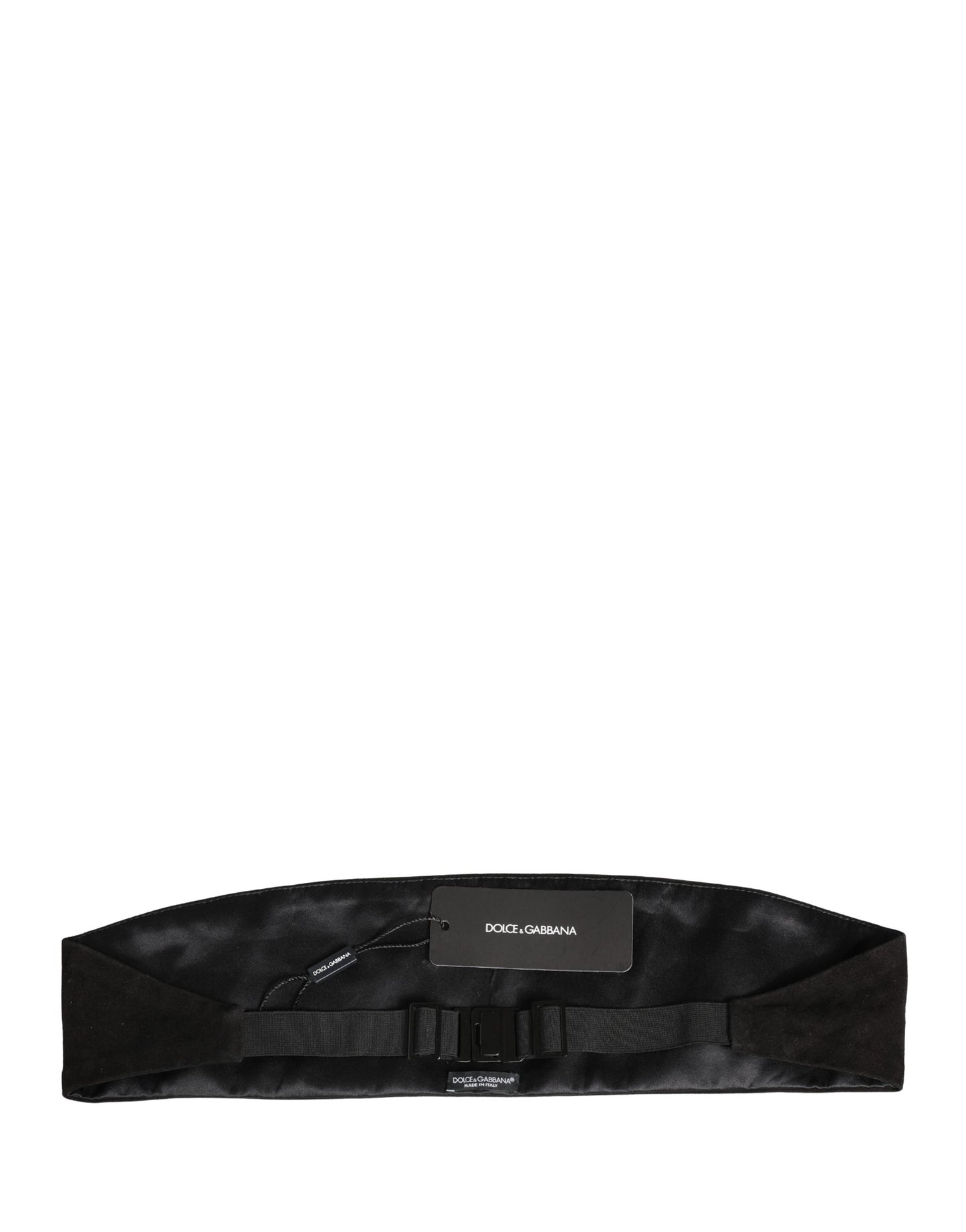 Dolce & Gabbana Black Velvet Wide Belt Waist  Cummerband Men