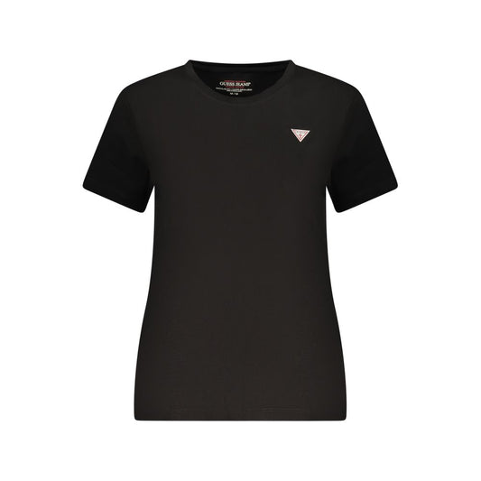 Guess Jeans Black Cotton Women T-Shirt