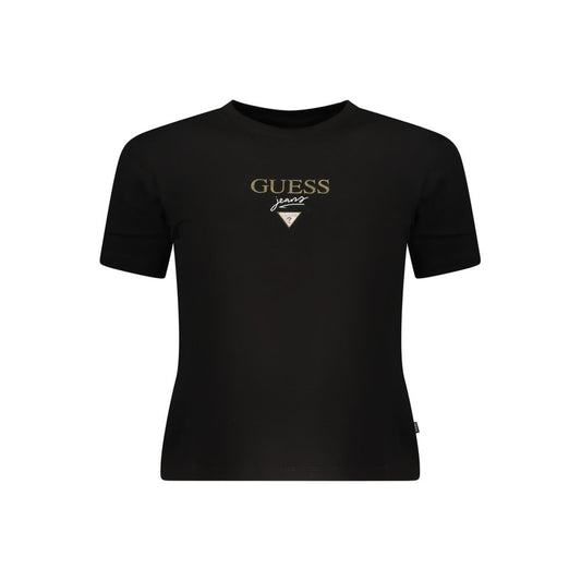 Guess Jeans Black Cotton Women T-Shirt