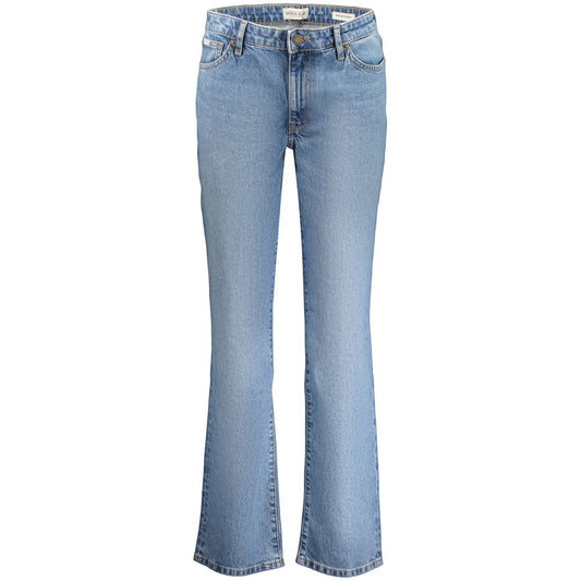 Guess Jeans Blue Cotton Straight-Leg Jeans