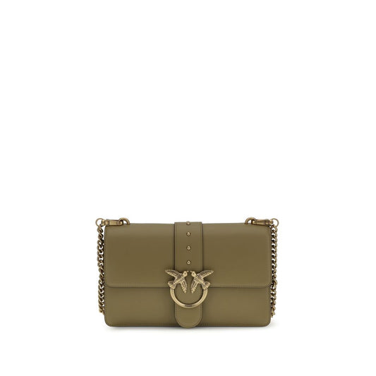 PINKO Bicolor Calf Leather Bos Taurus Shoulder Bag