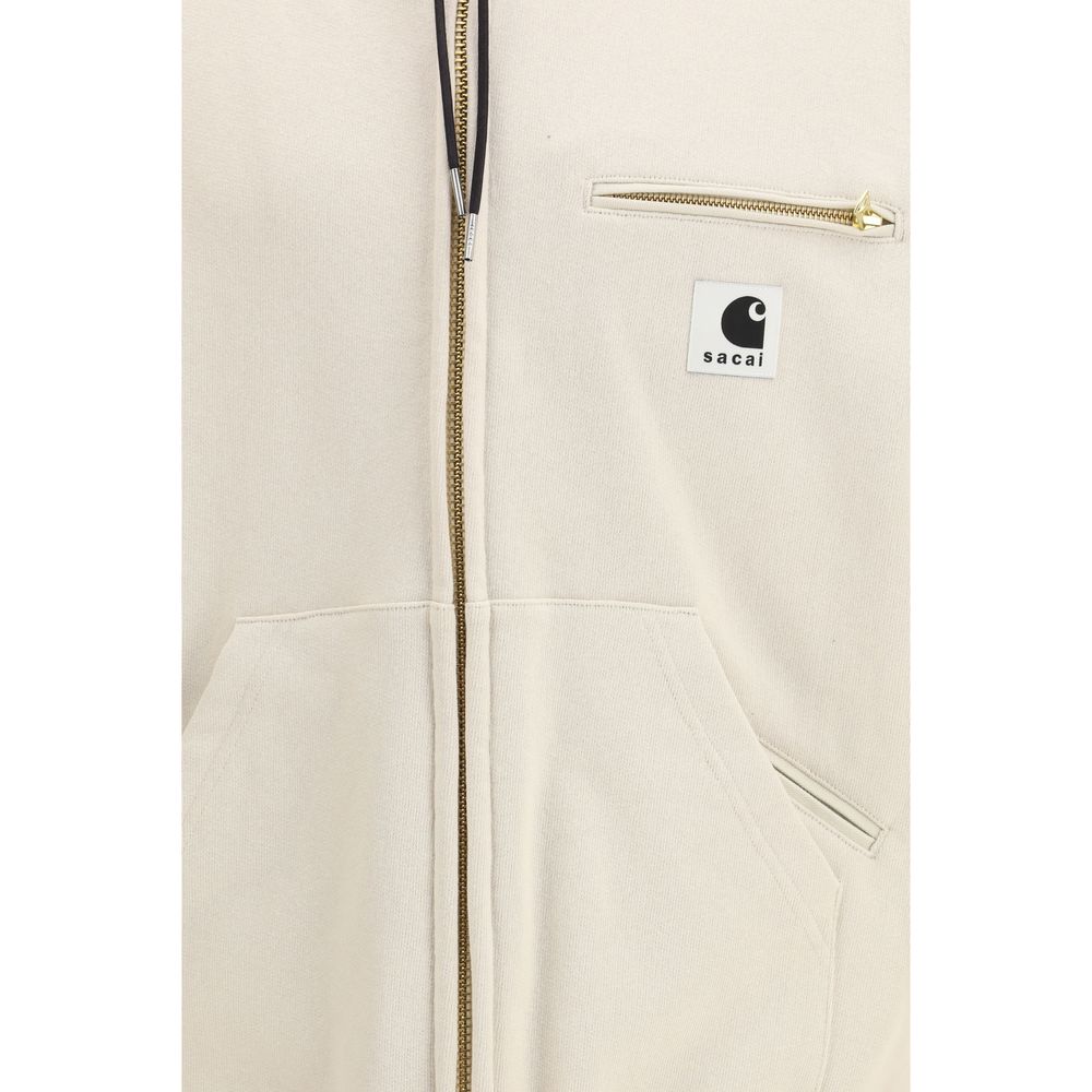 Sacai Beige Cotton Sweatshirt
