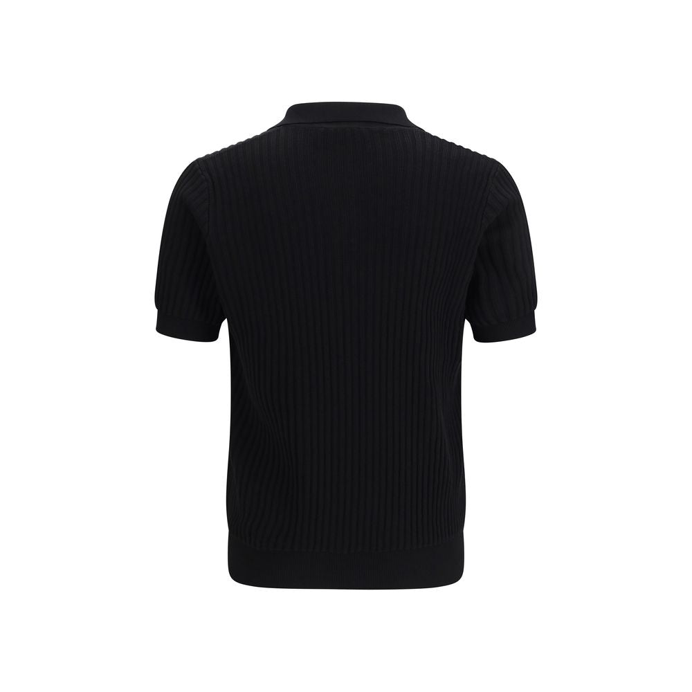 Roberto Collina Black Cotton Polo Shirt