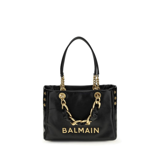 Balmain Black Calf Leather Bos Taurus Shoulder Bag