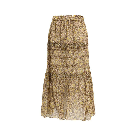 Marant Etoile Bicolor Cotton Long Skirt
