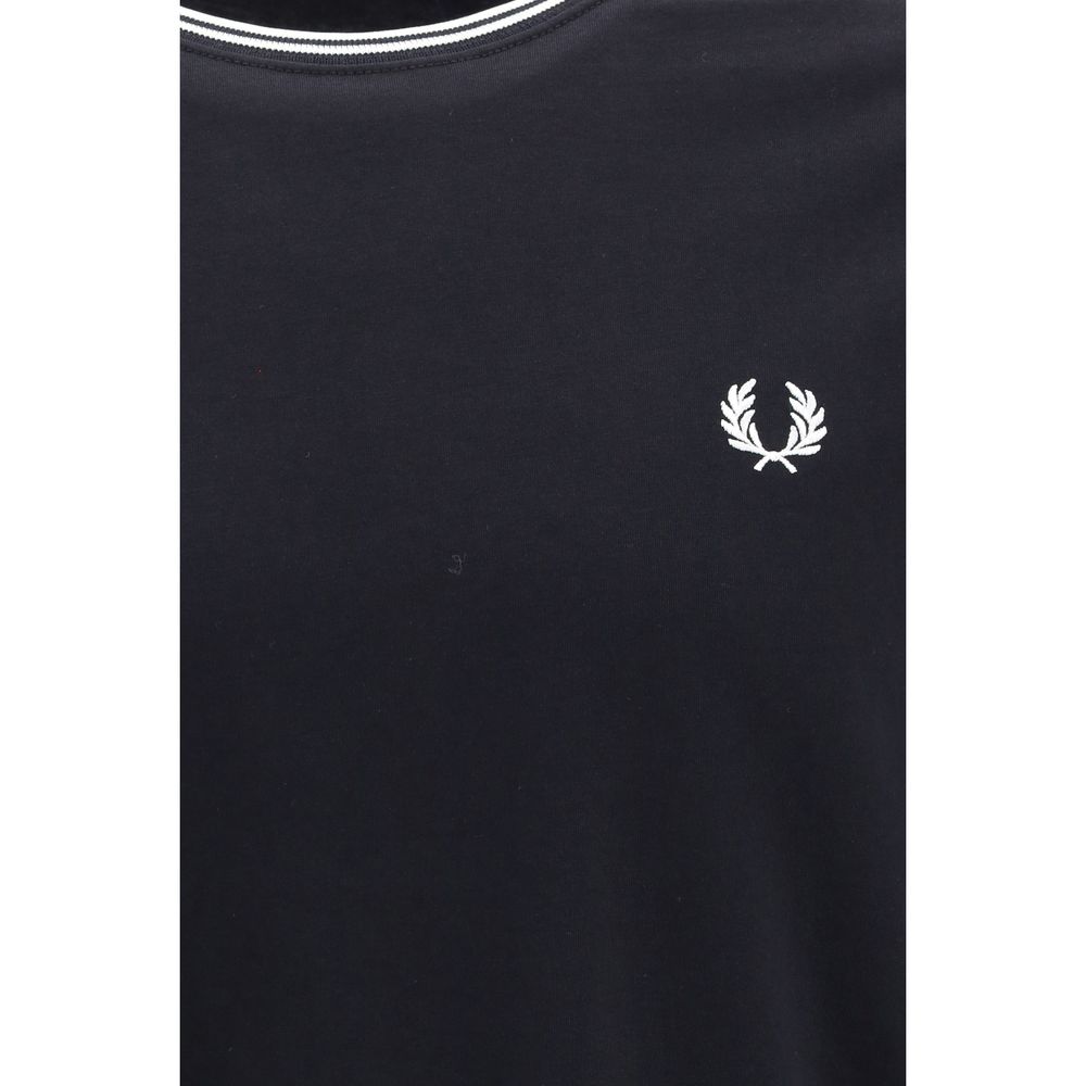 Fred Perry Black Cotton T-Shirt