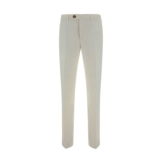 Brunello Cucinelli White Cotton Casual Pants
