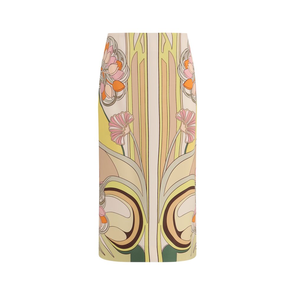 La Double J Multicolor Viscose Long Skirt