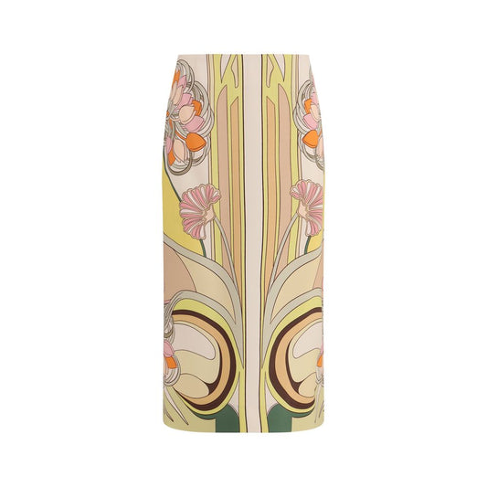 La Double J Multicolor Viscose Long Skirt