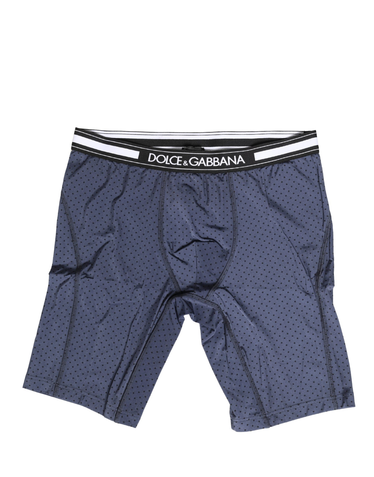 Dolce & Gabbana Dark Blue Polka Dots Men Bike Shorts Underwear