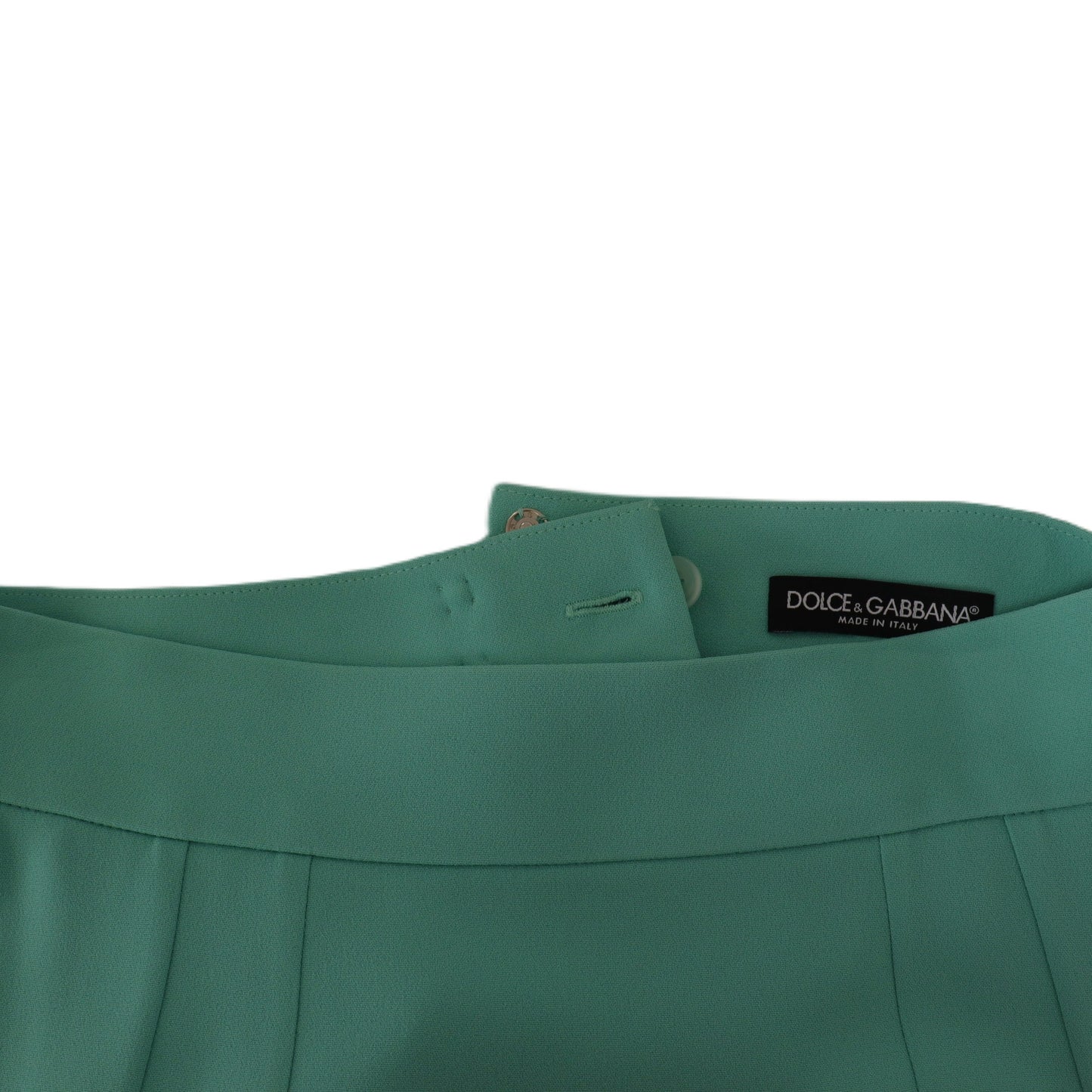 Dolce & Gabbana Mint Green Viscose Pencil Cut Midi Skirt