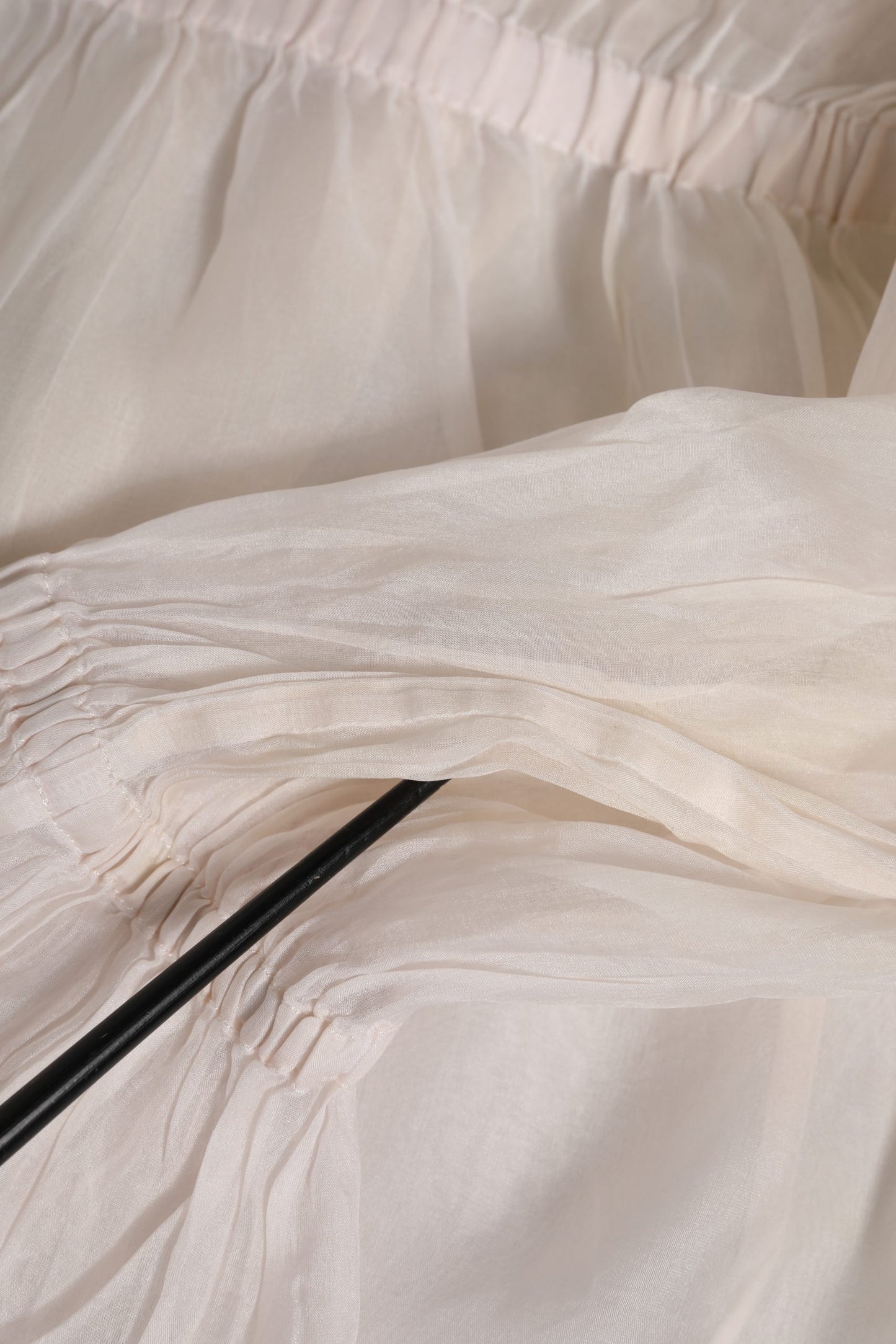 Dolce & Gabbana White Silk Cotton Ascot Collar Blouse Top