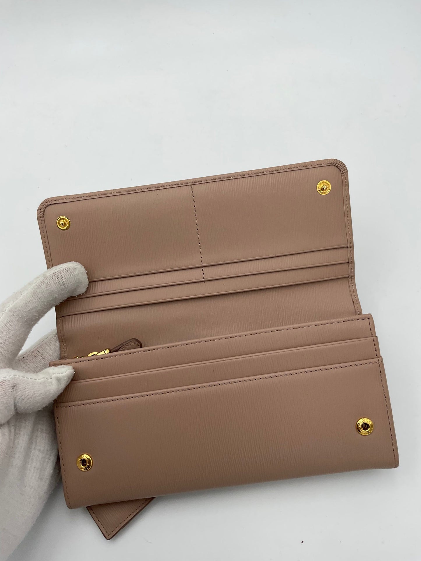 Prada PRADA Powder Saffiano with Card Holder Wallet