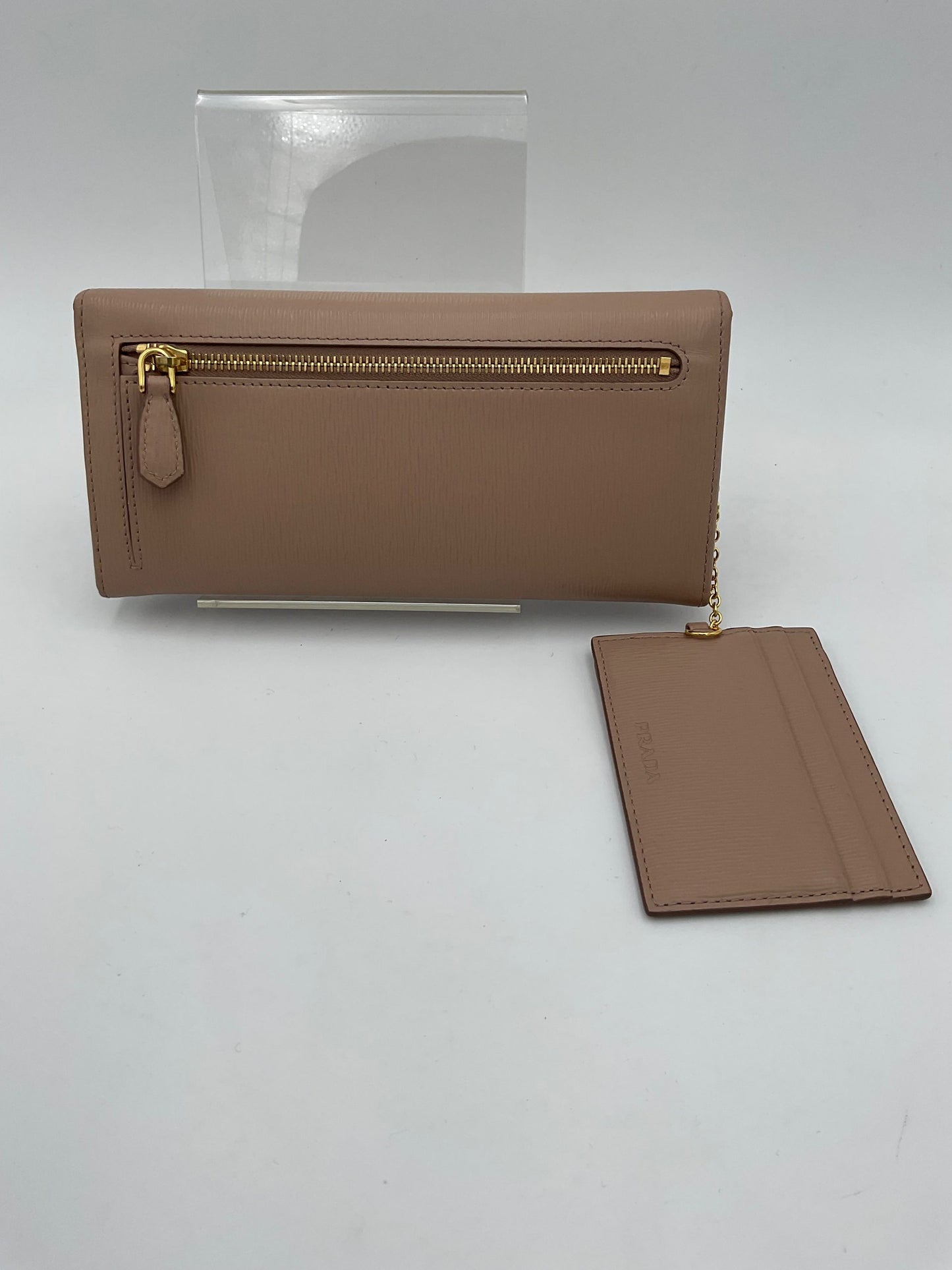 Prada PRADA Powder Saffiano with Card Holder Wallet