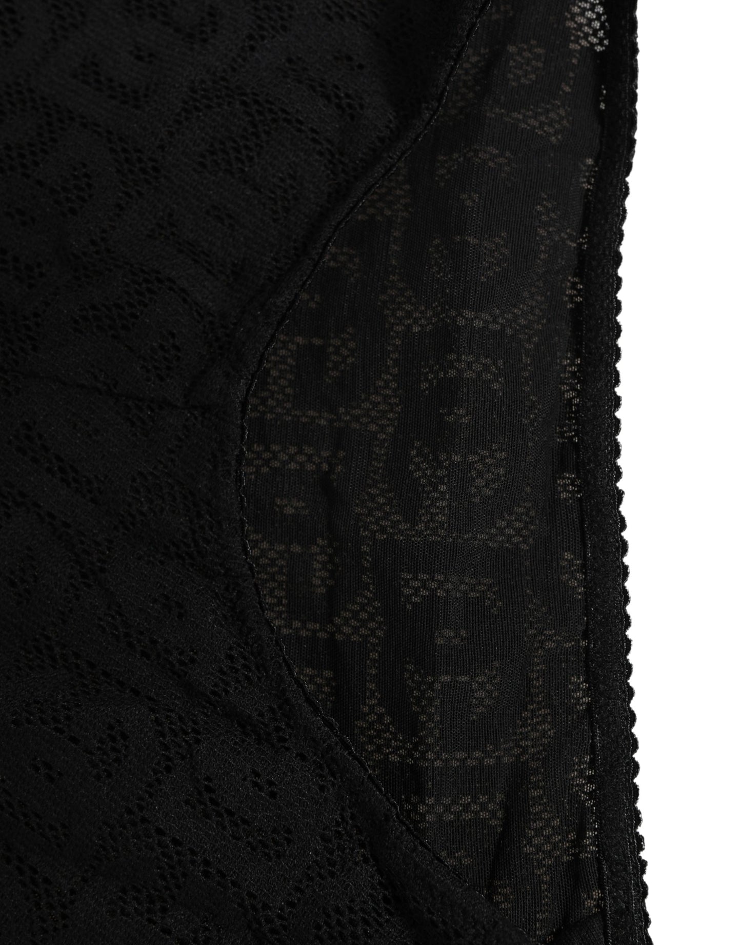 Dolce & Gabbana Black Cotton DG Logo High Waist Girdle Underwear