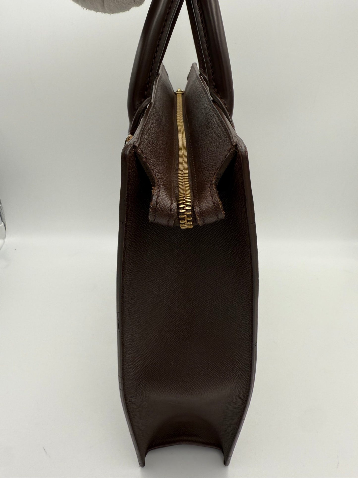 Louis Vuitton LOUIS VUITTON SAC PLAT PARIS PM Damier Ebene Handbag