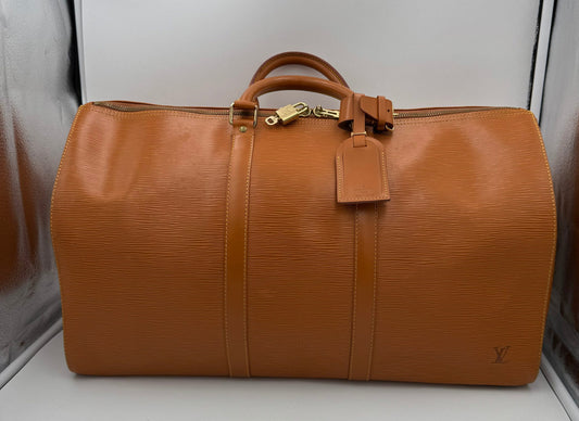 Louis Vuitton LOUIS VUITTON KEEPALL 50 in Brown EPI Leather Handbag