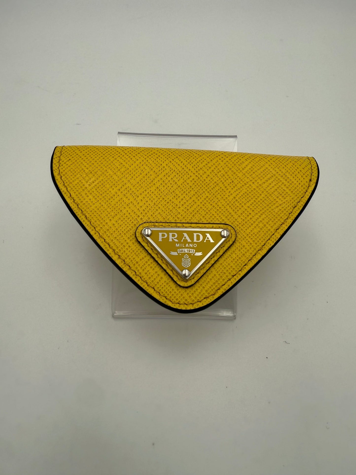 Prada PRADA Saffiano Yellow Coin Purse