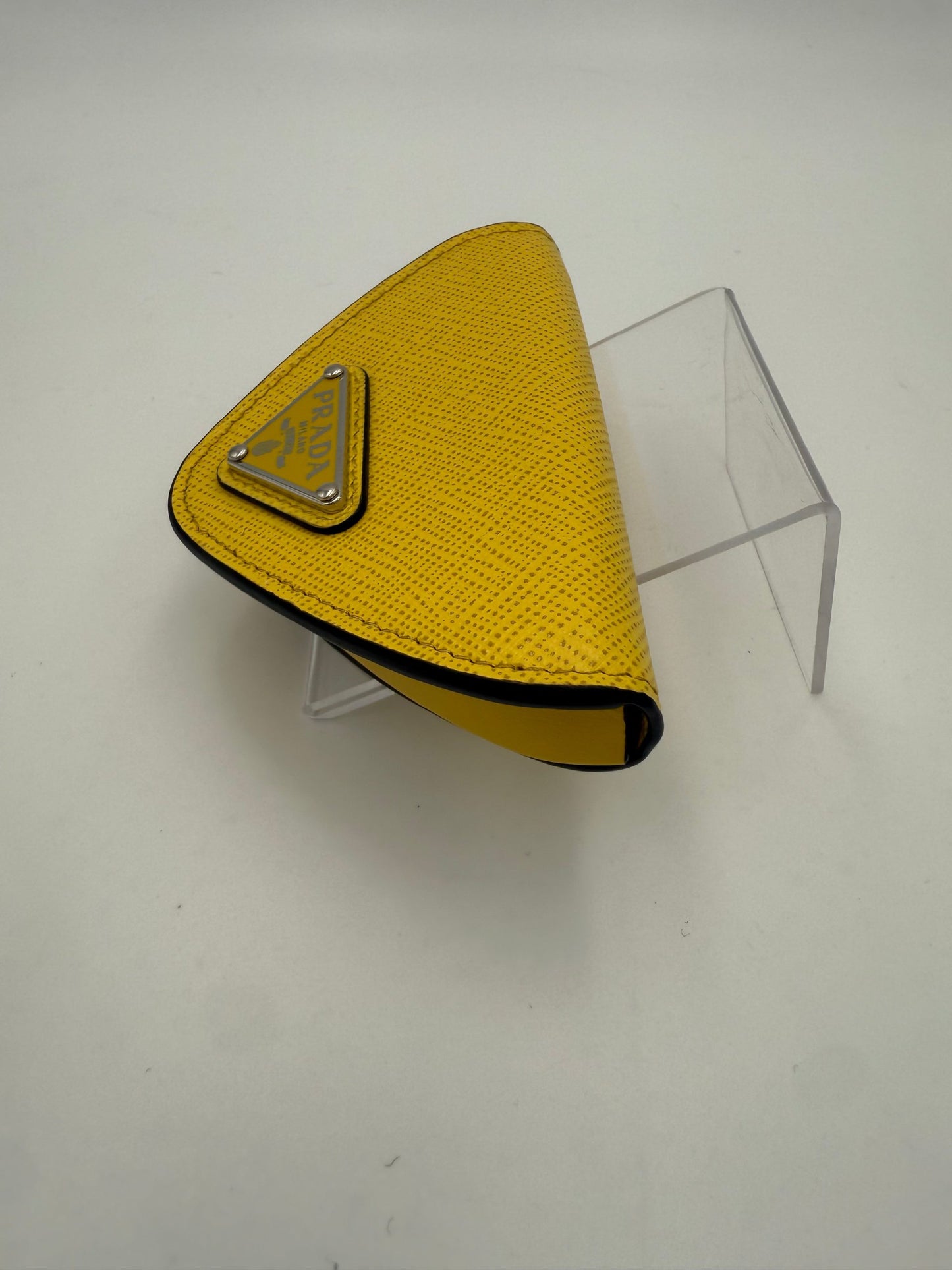 Prada PRADA Saffiano Yellow Coin Purse