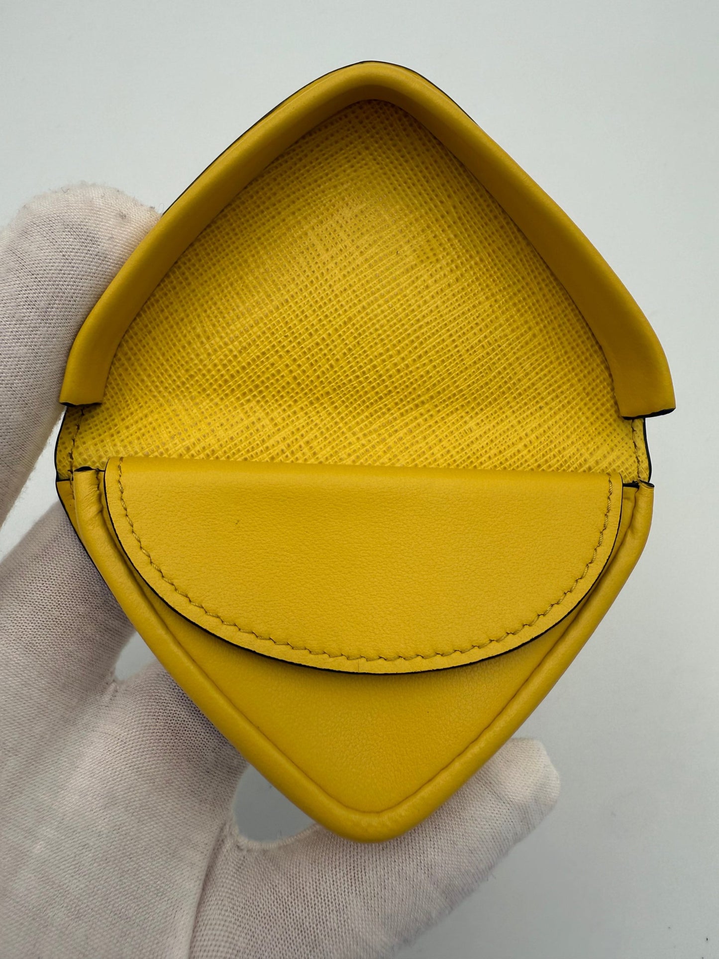 Prada PRADA Saffiano Yellow Coin Purse