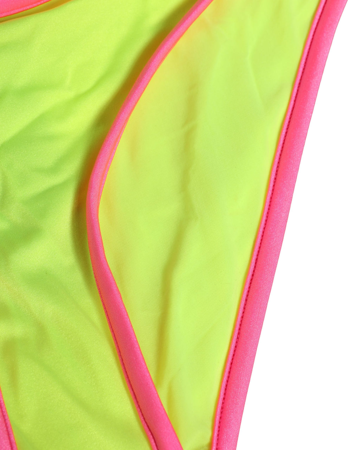 Dolce & Gabbana Yellow Pink Nylon Bottom Beachwear Bikini Underwear