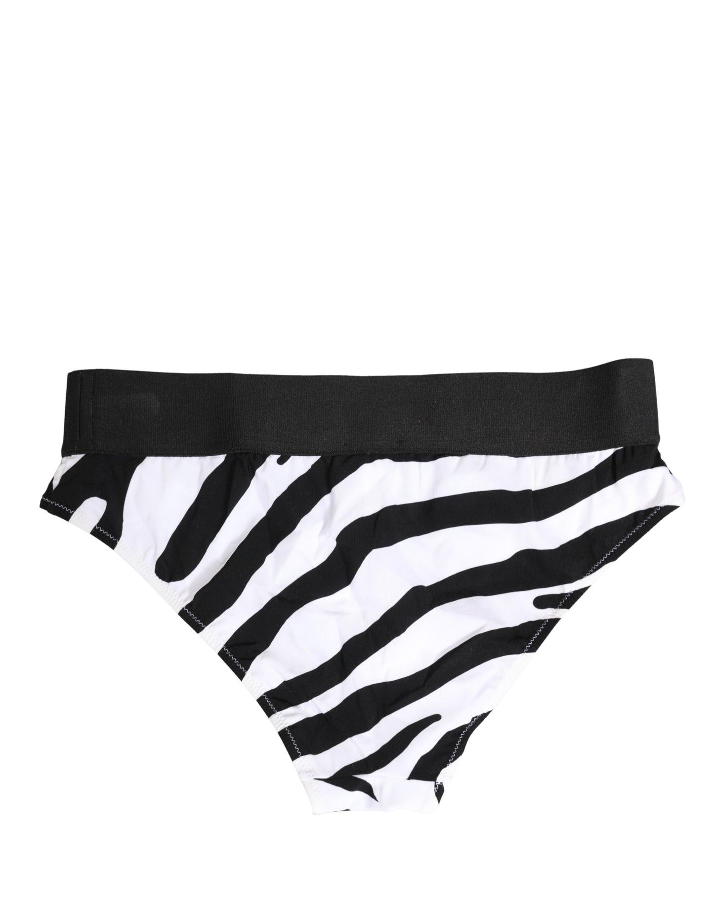 Dolce & Gabbana Black White Zebra Print Brief Panty Underwear